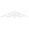Ekena Millwork Pitch Whitman Architectural Grade PVC Gable Pediment, 48"W x 10"H x 1"P (5/12) GPP048X010X100WHI - alternate 3